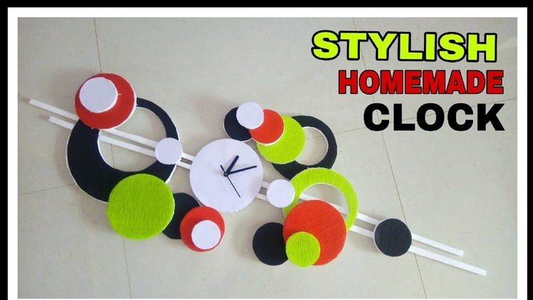 How to make clock || Diy Stylish Clock || Foam sheet homemade clock