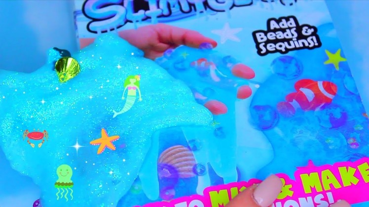 How To Make Slime - Mermaid Slimy Gloop! DIY Glitter Ocean Slime, Satisfying Floam Slime, ASMR Slime