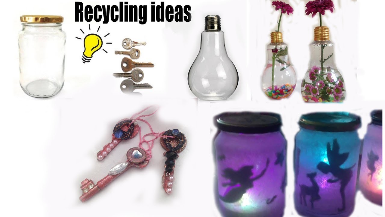 How to re use.recycle daily stuff.waste.DIY  inexpensive crafts for decoration.2017