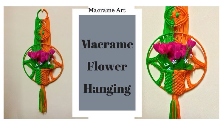 Macrame flower hanging | diy wall decor idea | MacrameArt