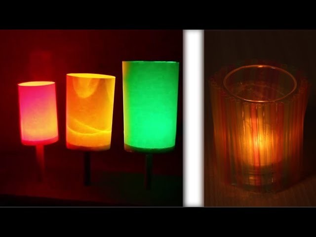 Make Rainbows Lantern With Straw - diy Lampshade