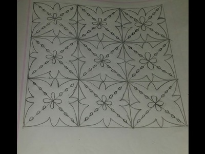 Nakshi Kantha Design tutorial_24.Hand embroidery design.নকশীকাঁথার নকশা ডিজাইন