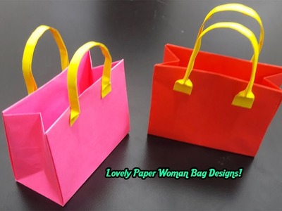 Origami Handmade Mini Paper Bags | DIY Paper Crafts | Origami Kids Bag