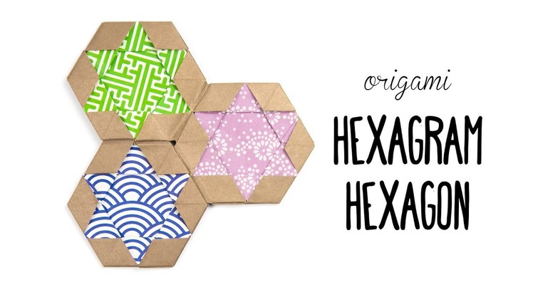 Origami Hexagram Tiles.Coaster ✡ Star of David ✡ Paper Kawaii