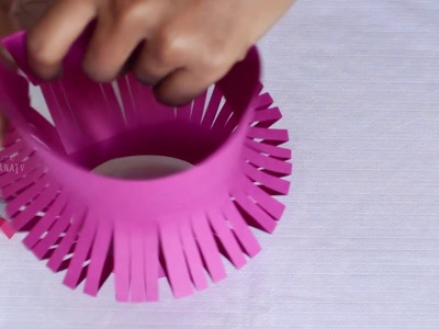 Paper  Flower Vase | Flower Vase Making | DIY Paper Crafts