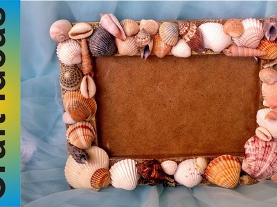 Photo frame with shells, DIY