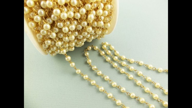 Simple diy jewellery chain - loreal pearl link chain at home