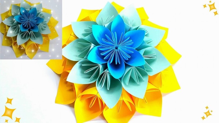 Tutorial Paper Flower Kusudama Style Creativity - Decoration Noel
