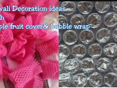 3 DIY|| Diwali decorations With Bubble Wrap&apple fruit cover||Best Out Of Waste. !