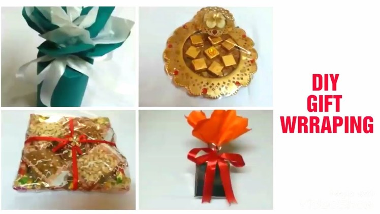 5 ☆ DIY Diwali Gift Wrraping Ideas. Gifts, Dry Fruits,Chocolate. Simple and Easy Gifts Packing Ideas