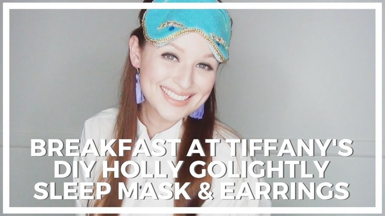 Breakfast At Tiffany's Halloween Costume ♥ DIY Holly Golightly Sleep Mask and Earrings