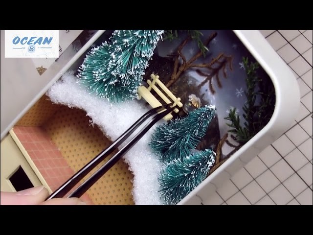 Christmas Gift : DIY Box Theatre Miniature  - Snow Dream