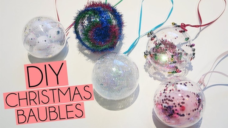 DIY 5 Fillable Christmas Glitter Bauble Ideas | Paige Joanna