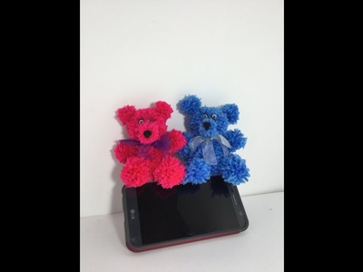 DIY - Adorable Mini-Teddy Bears- Made with Yarn Pom Poms