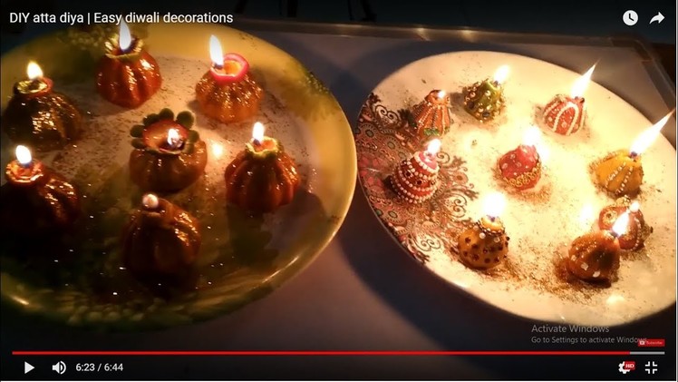 DIY atta diya | Easy diwali decorations