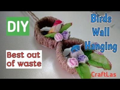 DIY Bird Wall Hanging With Waste Materials | Best Out Of Waste | CraftLas