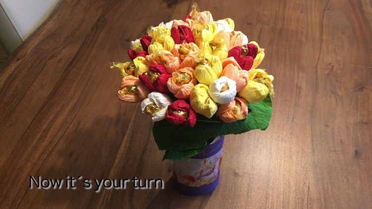 DIY Bonbon Flower Bouquet