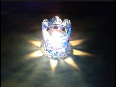 DIY candle shade from plastic bottle || DIY candle holder