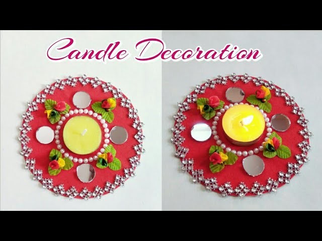 DIY CD Candle Holder.How to make Candle Holder using old CDs. Diya Stand. Diwali Decoration Ideas