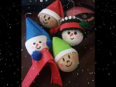 DIY Christmas Ornaments - How to Make Elf and Snowman Ornaments