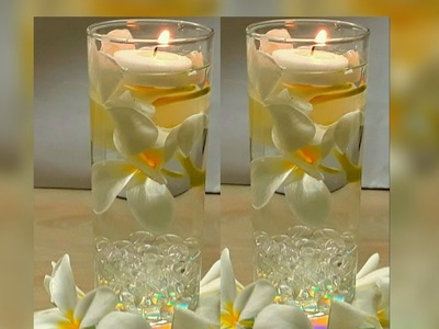 DIY Diwali Decoration Idea.Simple and Easy Floating Candle Centrepiece. Beautiful Water Candle.