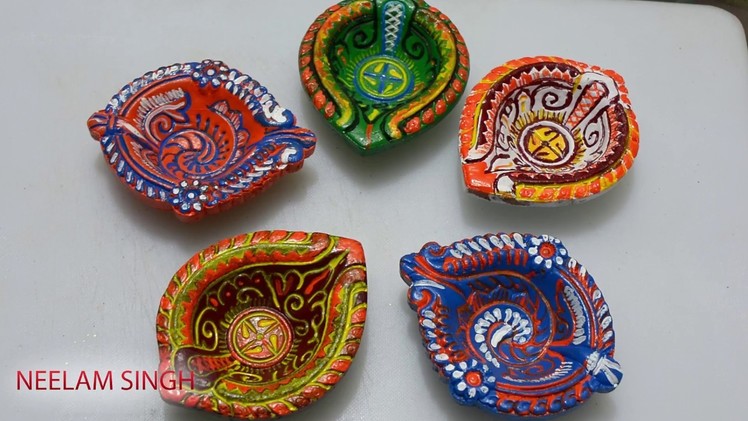 DIY Diwali Diya Decoration. How to make Beautiful Diye