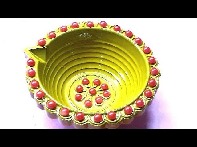 DIY Diya Decoration Ideas for Diwali.Decorative diya for Diwali Festival.How to Decorate Diya.