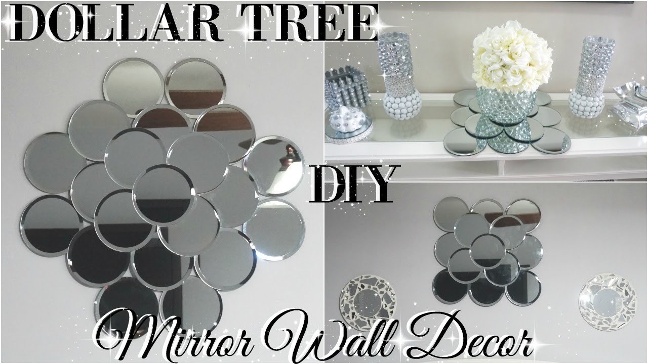 DIY DOLLAR TREE MIRROR WALL ART ???? DIY DOLLAR STORE GLAM ROOM DECOR