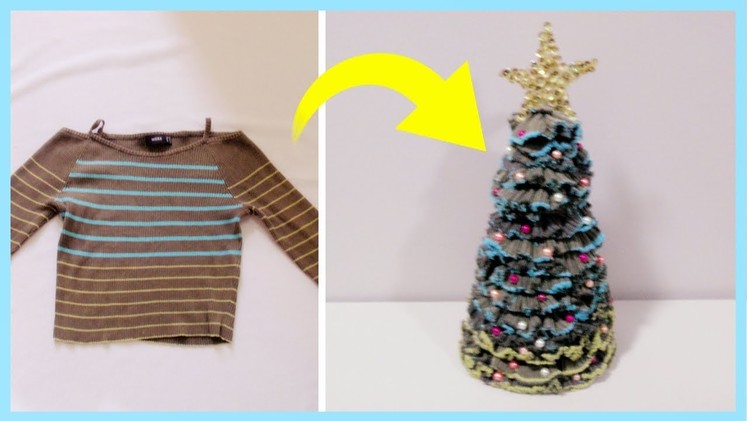 DIY Fabric Christmas Tree from Old Sweater (Easy)