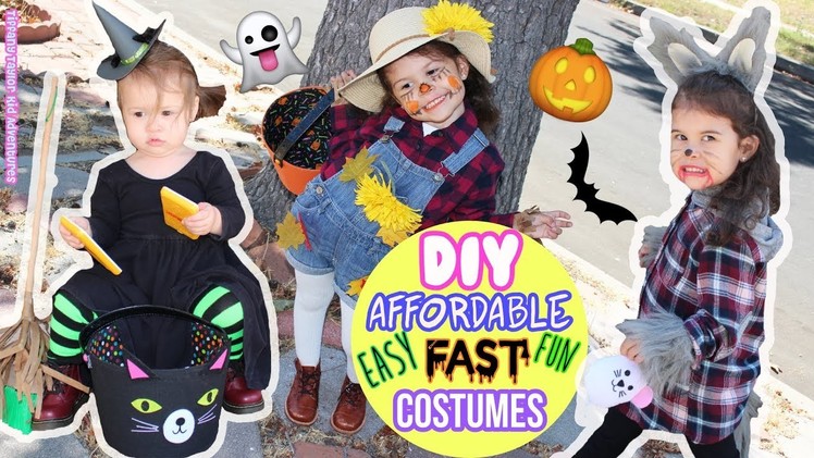 DIY Halloween Kids Costumes EASY DIY Witch, DIY Scarecrow, DIY Wolf ANYONE can make! 4KGoPro5