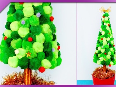 DIY How to make pom-pom Christmas tree (ENG Subtitles) - Speed up #417
