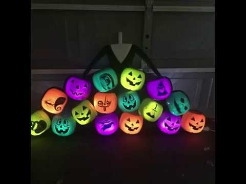 DIY Jack Nightmare Before Christmas cheap Halloween plastic pumpkins lighted arch
