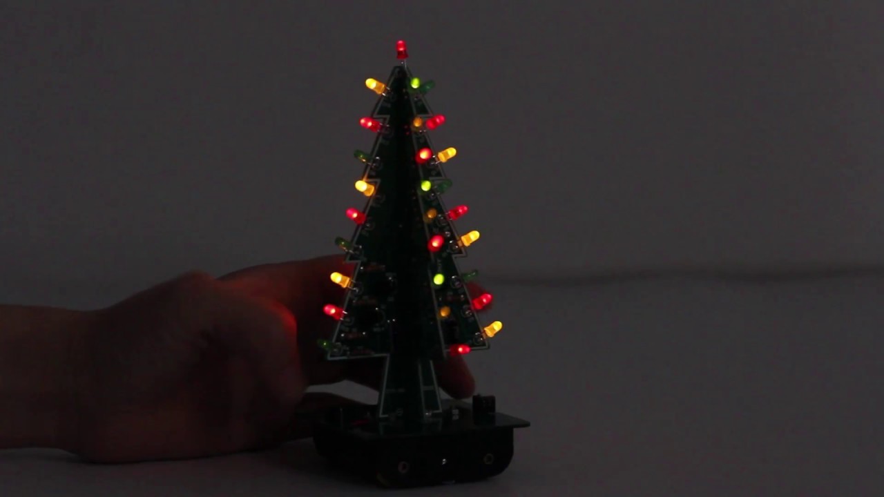 DIY Kit 3D Christmas Tree Flashing LED with 3 Colors from ICStation.com