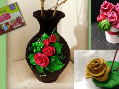 DIY: make beautiful agarbatti stands, artistic pot paintings, cute rose earings and many more