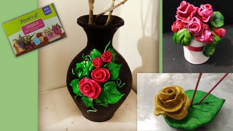 DIY: make beautiful agarbatti stands, artistic pot paintings, cute rose earings and many more