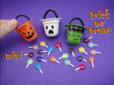 DIY Miniature Doll Accessories Mini Halloween Trick or Treat Bag with Candy - Easy