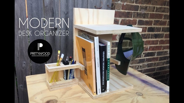 DIY Modern Desk Organizer. DIY Pencil Holder.Book Shelf