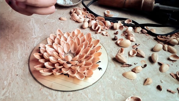 DIY-PISTACHIO SHELLS FLOWER