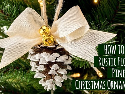 DIY Rustic Flocked Pinecone Christmas Ornaments