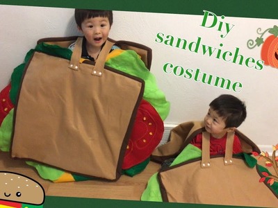 Diy sandwiches costume kids Handmade Halloween costume