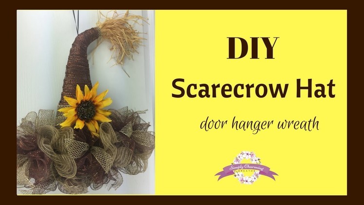 DIY SCARECROW HAT DOOR HANGER WREATH #1