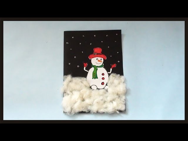 DIY Snowman Greeting Card Making | Simple & Easy Christmas Gift Ideas