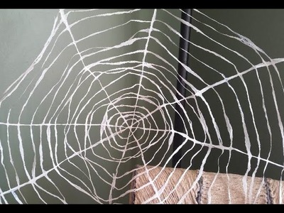 DIY Spider Web Halloween Decoration