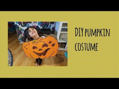 Diy super easy last minute Halloween pumpkin costume
