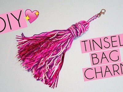 DIY Tinsel Tassel Bag Charm Keyring | CRAFTOBER #30