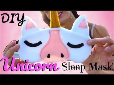 DIY Unicorn Sleep Eye Mask! Cute Eye Mask Sewing Project!