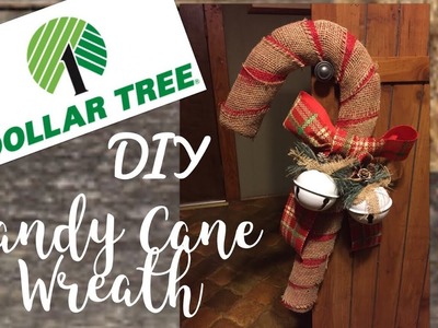 Dollar Tree DIY Candy Cane Wreath!!!