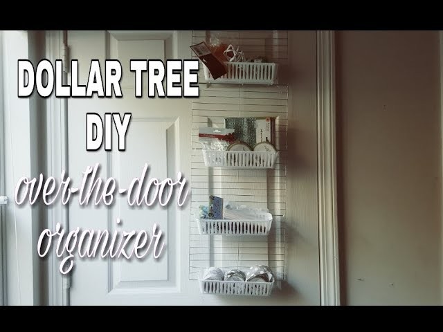 DOLLAR TREE DIY OVER-THE-DOOR CRAFTING ORGANIZER.MAKEUP  ORGANIZER NO GLUE METHOD