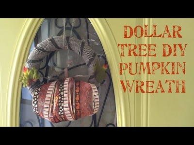 Dollar Tree DIY pumpkin wreath