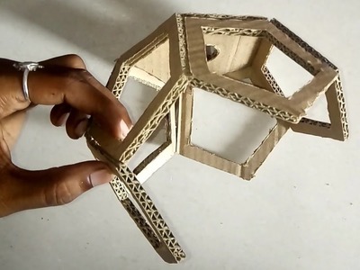 Easy Diy Diwali lanter || pendant hanging lamp || Make a 3D pentagonal hanging lanthern